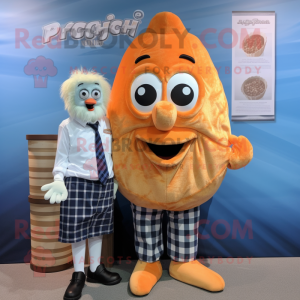 Peach Fish And Chips maskot...