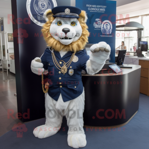 Navy Lion mascotte kostuum...