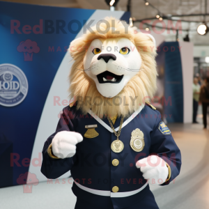 Navy Lion mascotte kostuum...