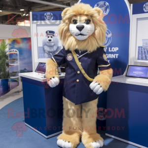 Navy Lion mascotte kostuum...