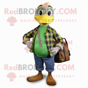 Green Gosling maskot kostym...