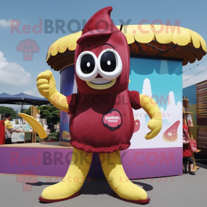 Maroon Baa maskot kostume...