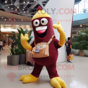 Maroon Baa maskot...