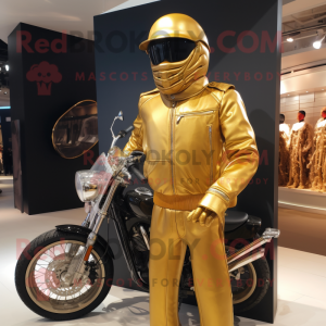 Gold Golf Bag maskot kostym...