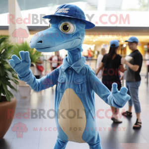 Sky Blue Coelophysis maskot...