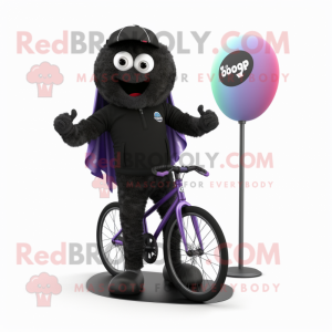 Sort Unicyclist maskot...