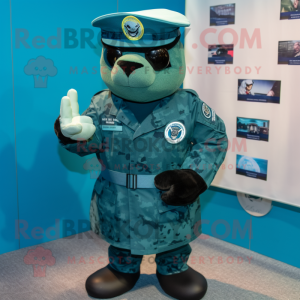 Teal Navy Seal mascotte...