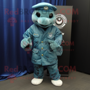 Teal Navy Seal mascotte...