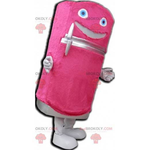 Sød og sød lyserød dispenser køleskab maskot - Redbrokoly.com