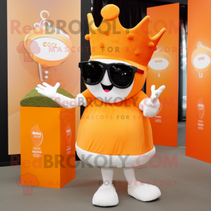 Orange Queen maskot kostym...