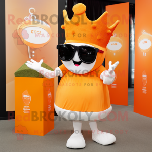 Orange Queen maskot drakt...