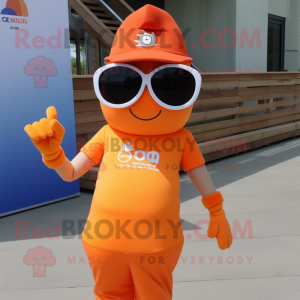 Orange Queen maskot kostym...