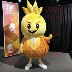 Gold Onion maskot kostume...