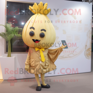 Gold Onion maskot kostume...