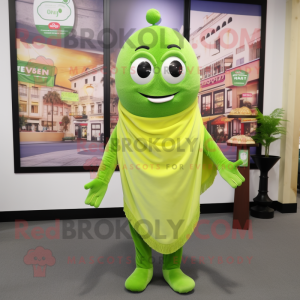 Limegrøn Falafel maskot...