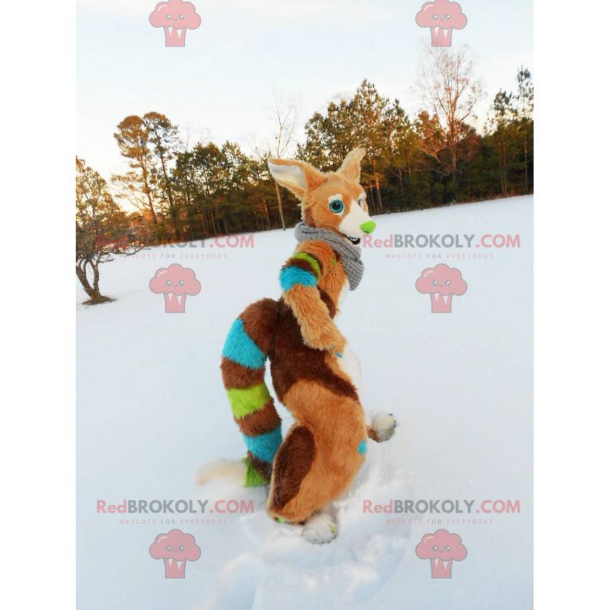 Multicolored fox mascot - Redbrokoly.com