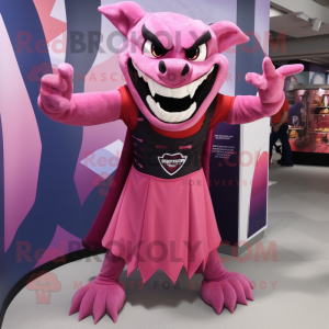 Roze vampier mascotte...