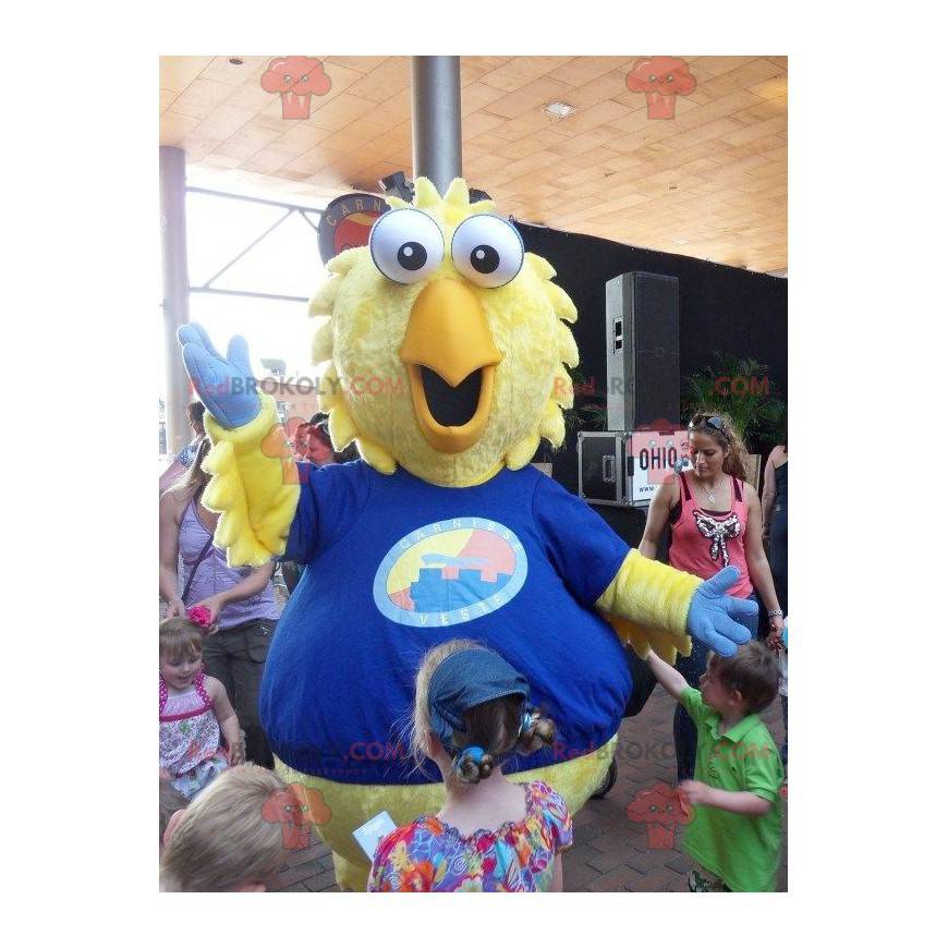 Mascotte d'oiseau de poussin jaune géant - Redbrokoly.com