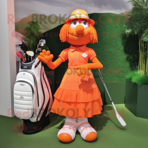 Orange Golf Bag mascotte...