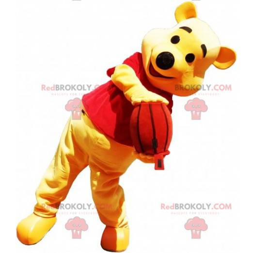 Mascota de Winnie the Pooh famoso oso amarillo de dibujos