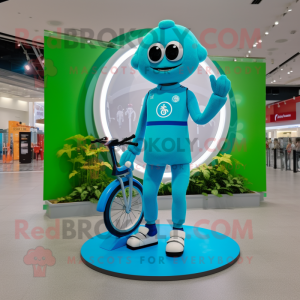 Cyan Unicyclist mascotte...