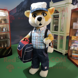 nan Golf Bag mascot costume character dressed with a Oxford Shirt and Wallets