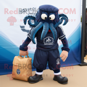 Navy Kraken maskot kostume...