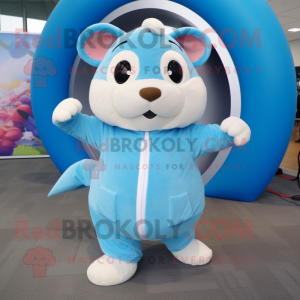 Sky Blue Hamster mascotte...