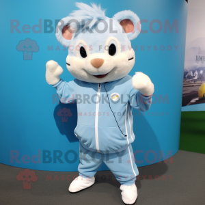 Sky Blue Hamster mascotte...