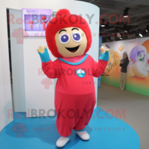 nan Phone mascot costume character dressed with a Jumpsuit and Hairpins