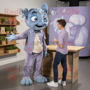 Gray Grape mascotte kostuum...