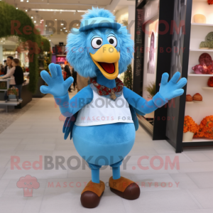 Sky Blue Turkey mascotte...