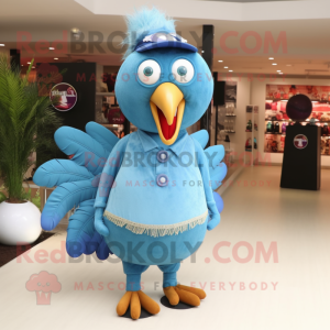 Sky Blue Turkey mascotte...