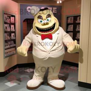 Cream Ogre maskot kostume...