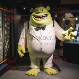 Crème Ogre mascotte kostuum...