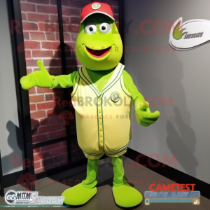 Limegrønn agurkmaskot...