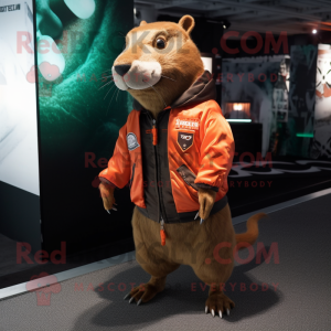 Rust Capybara maskot kostym...