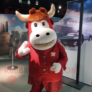 Red Hereford Cow maskot...