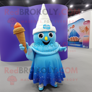 Blue Ice Cream Cone...