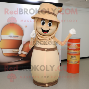 Brun doftljus maskot kostym...