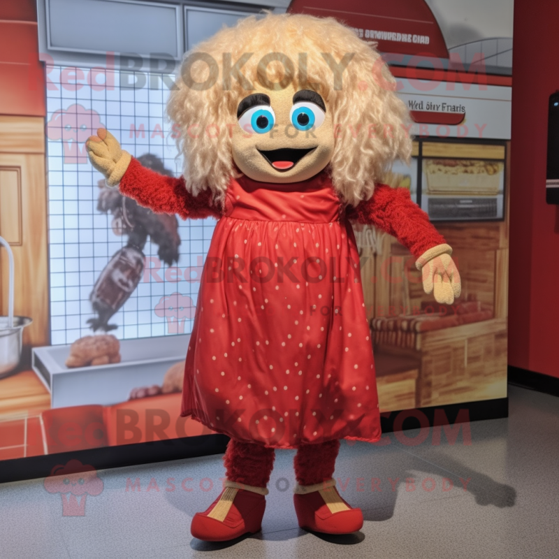 nan Spaghetti mascot costume character dressed with a Playsuit and Clutch bags nan Spaghetti mascot costume character dressed with a Playsuit and Clutch bags
