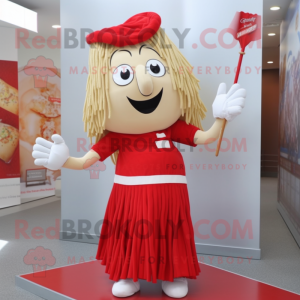 nan Spaghetti mascot costume character dressed with a Playsuit and Clutch bags