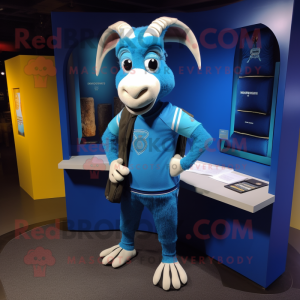 Blue Goat mascotte kostuum...