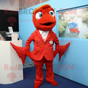 Red Goldfish mascotte...