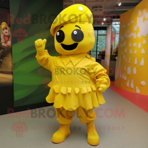 Yellow Army Soldier maskot...