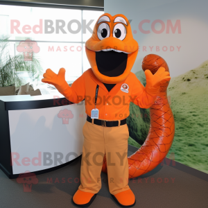 Orange Titanoboa maskot...