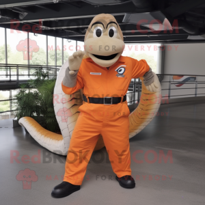 Oranje Titanoboa mascotte...