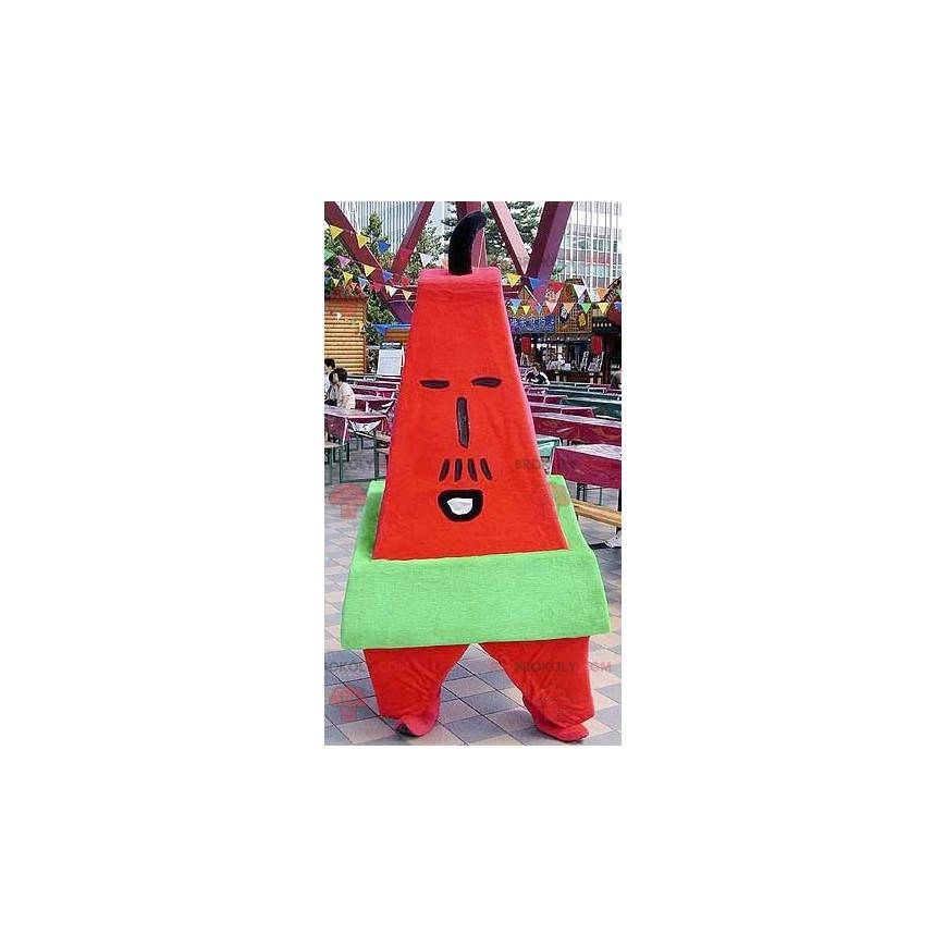 Mascota gigante de la letra A roja y verde - Redbrokoly.com