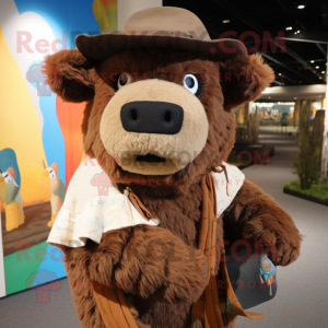 Brown Bison mascotte...