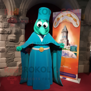 Teal Irish Castle mascotte...